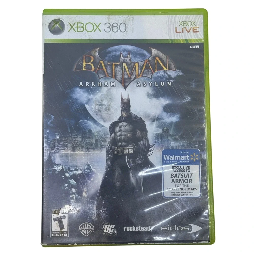 Batman Arkham Asylum Xbox 360 Video Game Eidos Rocksteady NTSC Complete CIB